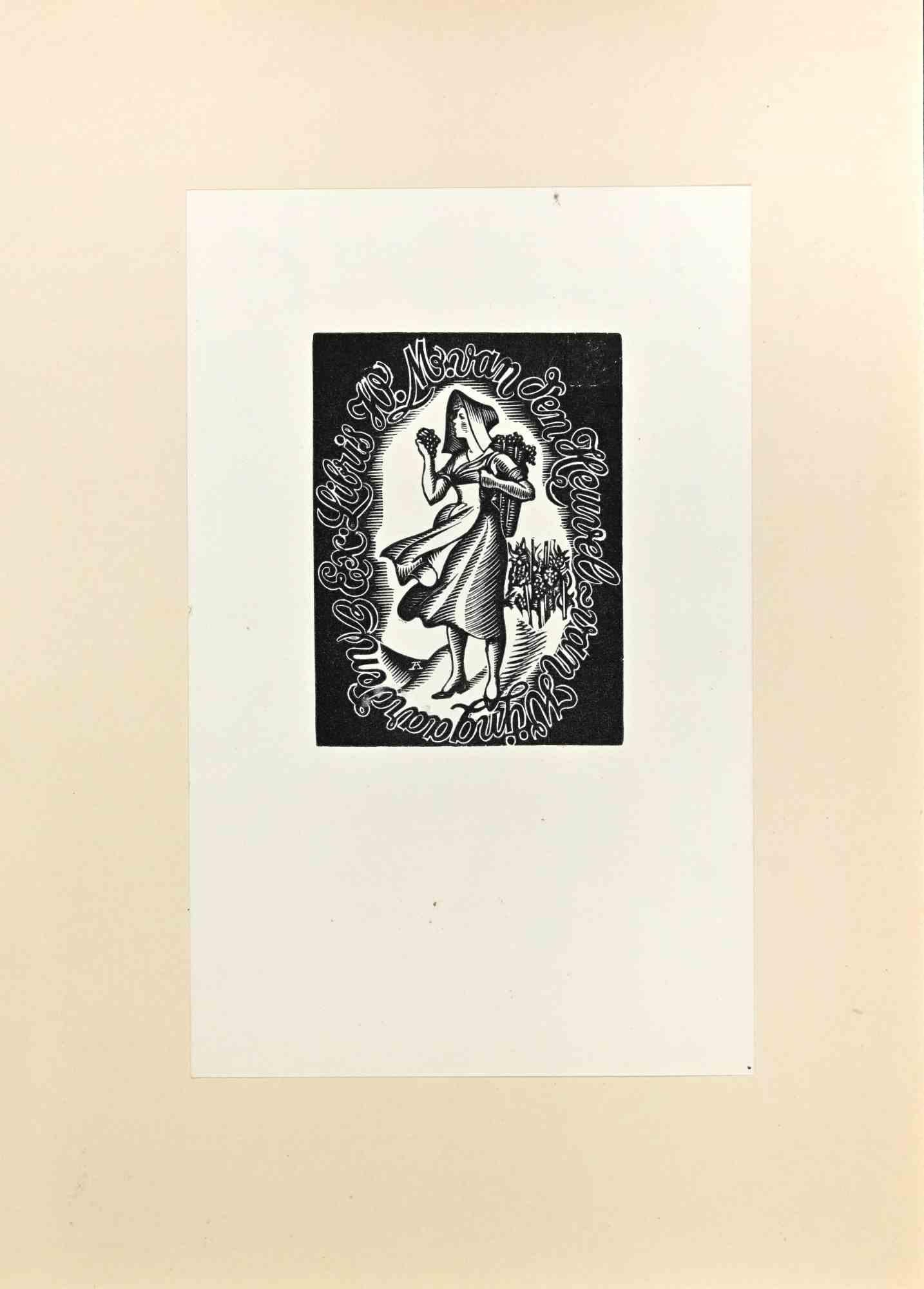 Ex-Libris  ist ein Kunstwerk des belgischen Künstlers Desiré Acket aus der Mitte des 20.

Holzschnitt B./W. Druck auf Papier. Das Werk ist aufgeklebt  Elfenbeinkarton. 

Abmessungen insgesamt: 21 x 15 cm.

Ausgezeichnete Bedingungen.

Der Künstler