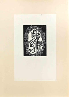 Ex-Libris -  Woodcut by Desiré Acket - Mid 20th Century