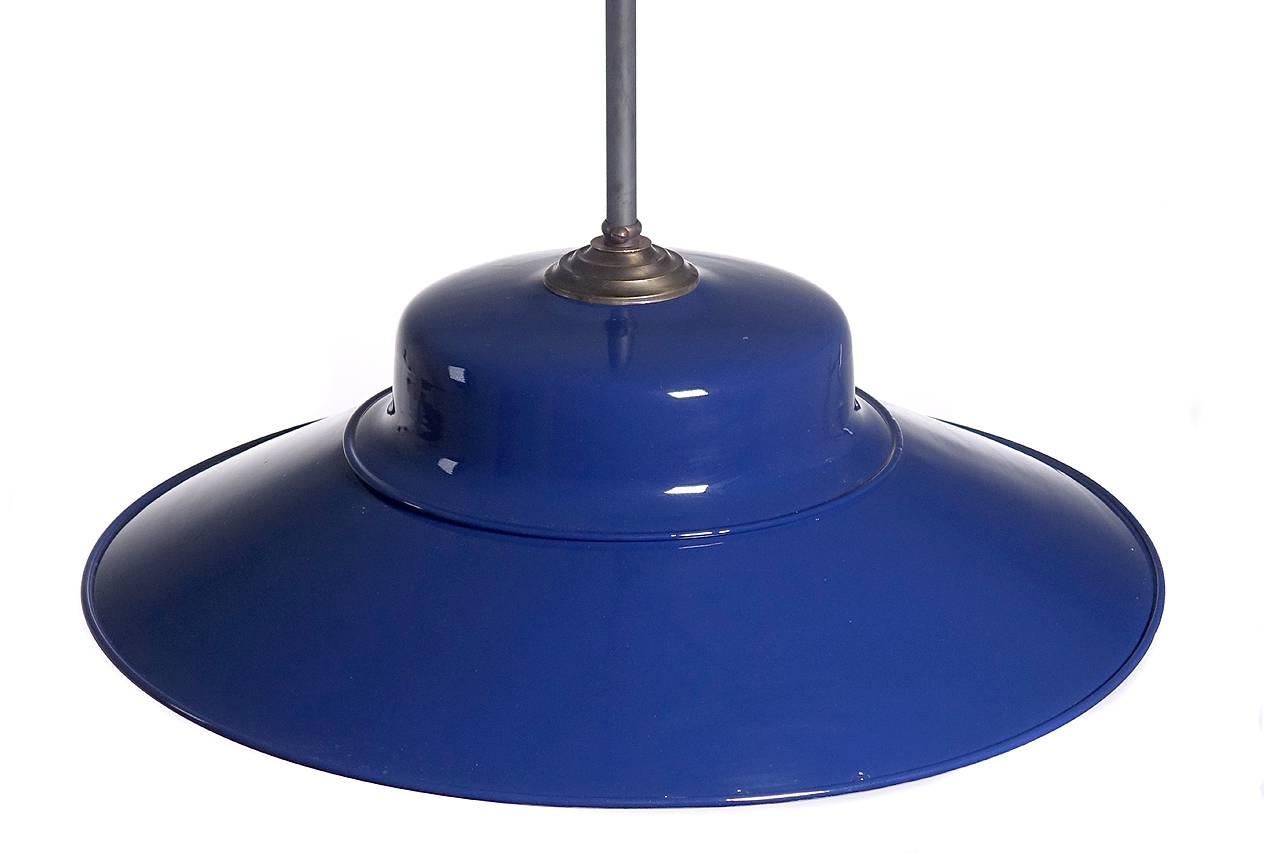 American Desirable Cobalt Blue Five-Bulb Benjamin Pendents
