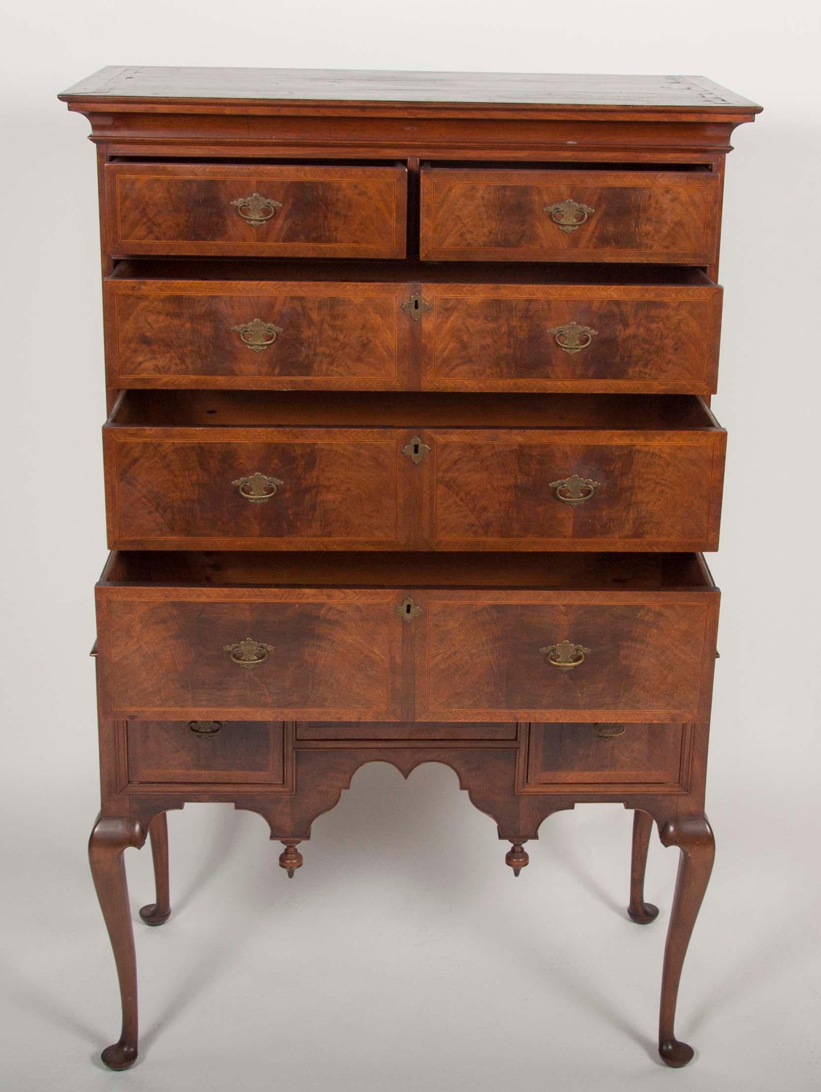 18th Century Desirable New England Diminutive Two Part Highboy For Sale