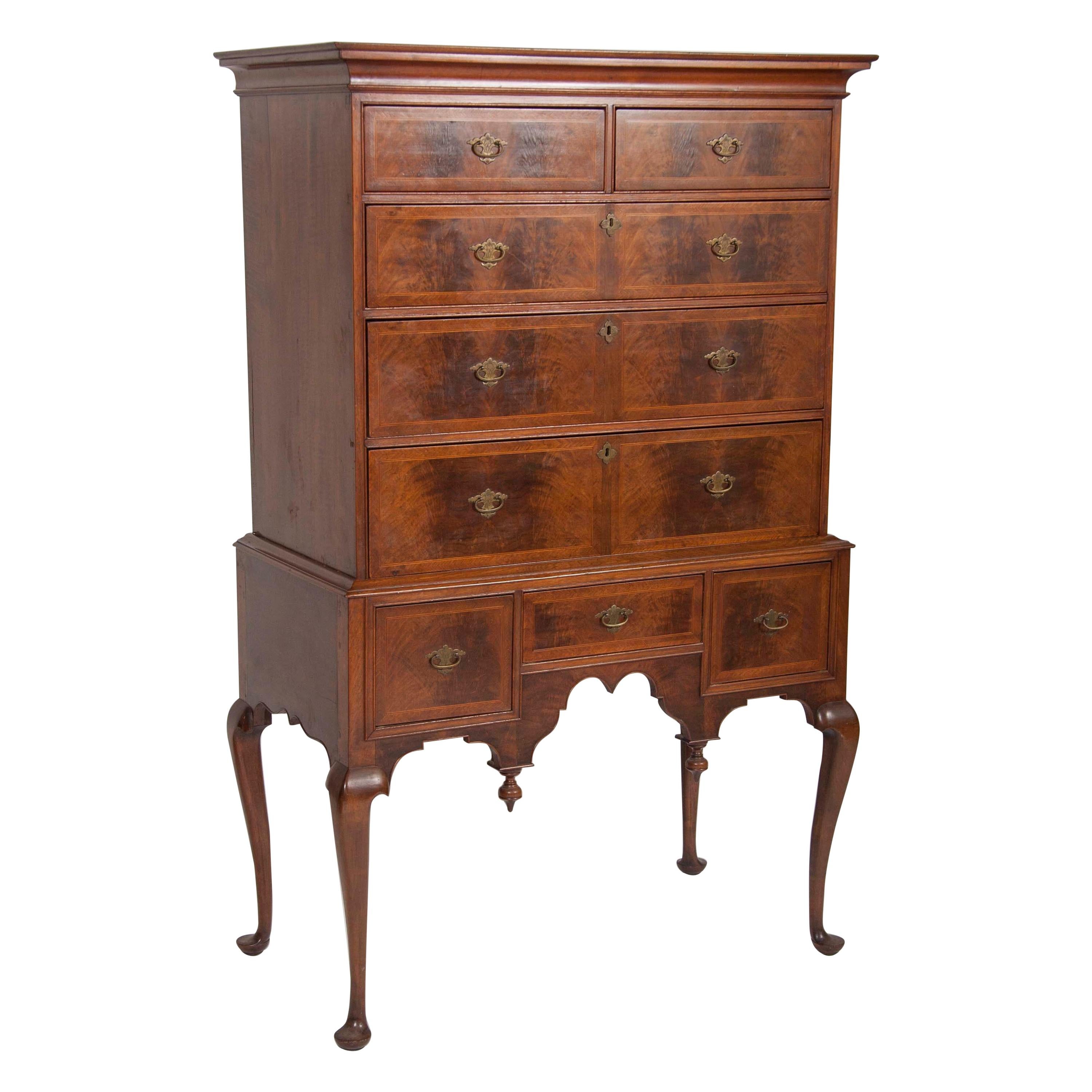 Desirable New England Diminutive Two Part Highboy For Sale