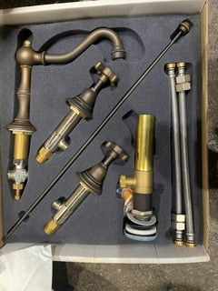 Desire Herbeau Lille France Royale Weathered Brass Widespread Lavatory Faucet