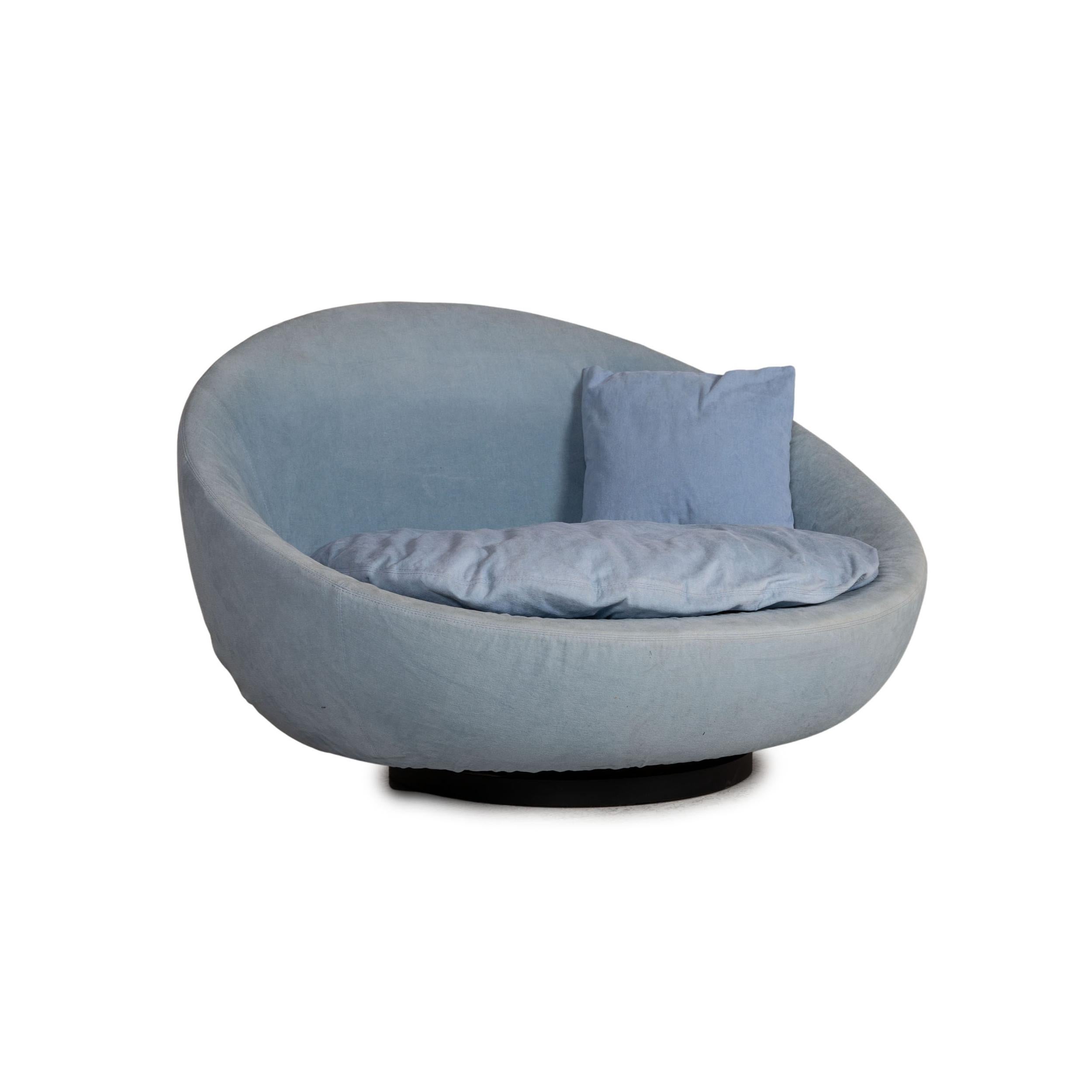 Contemporary Désirée Lacoon Island Fabric Sofa Blue Two-Seater Couch