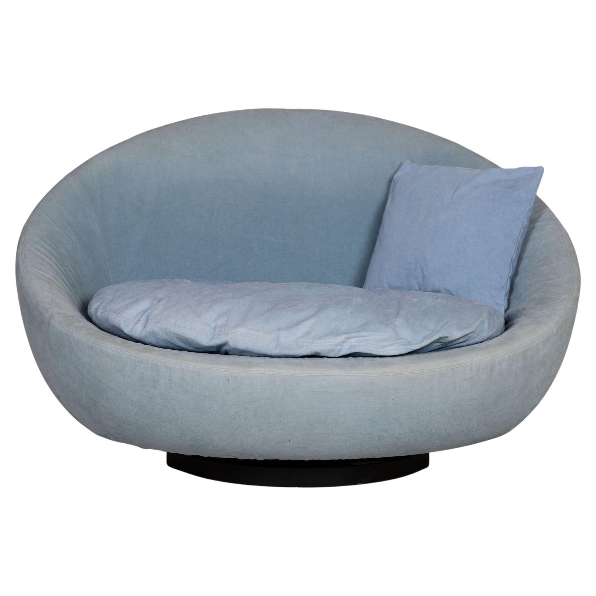Désirée Lacoon Island Fabric Sofa Blue Two-Seater Couch