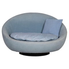 Désirée Lacoon Island Fabric Sofa Blue Two-Seater Couch