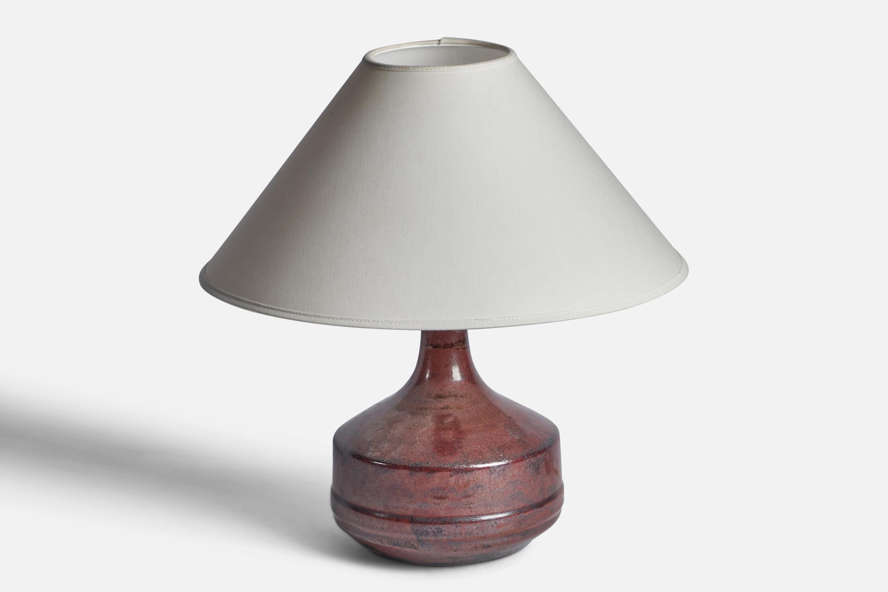 Danish Desiree, Table Lamp, Stoneware, Denmark, 1960s For Sale