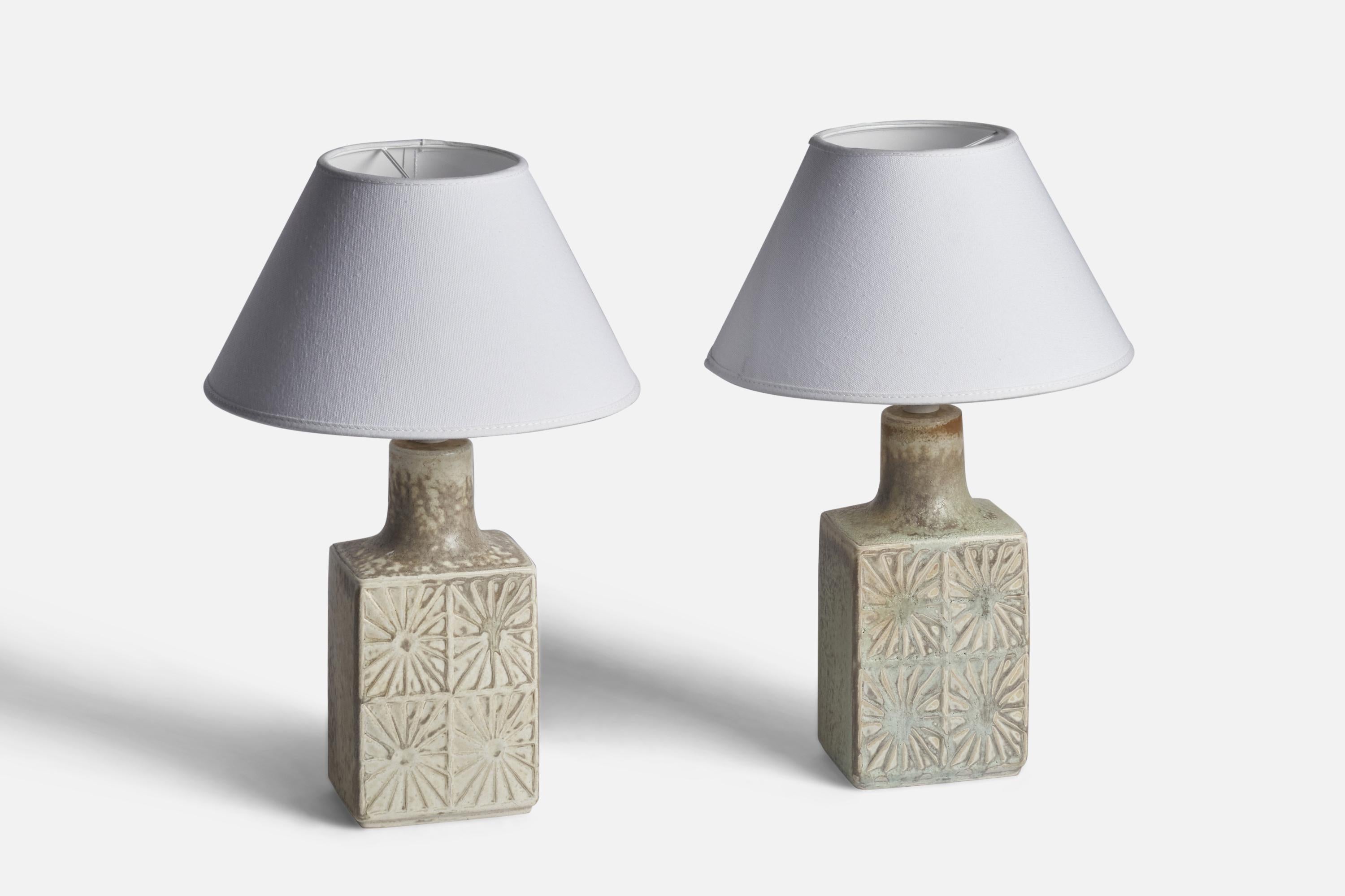 Mid-Century Modern Desiree, Table Lamps, Stoneware, Denmark, 1960s For Sale