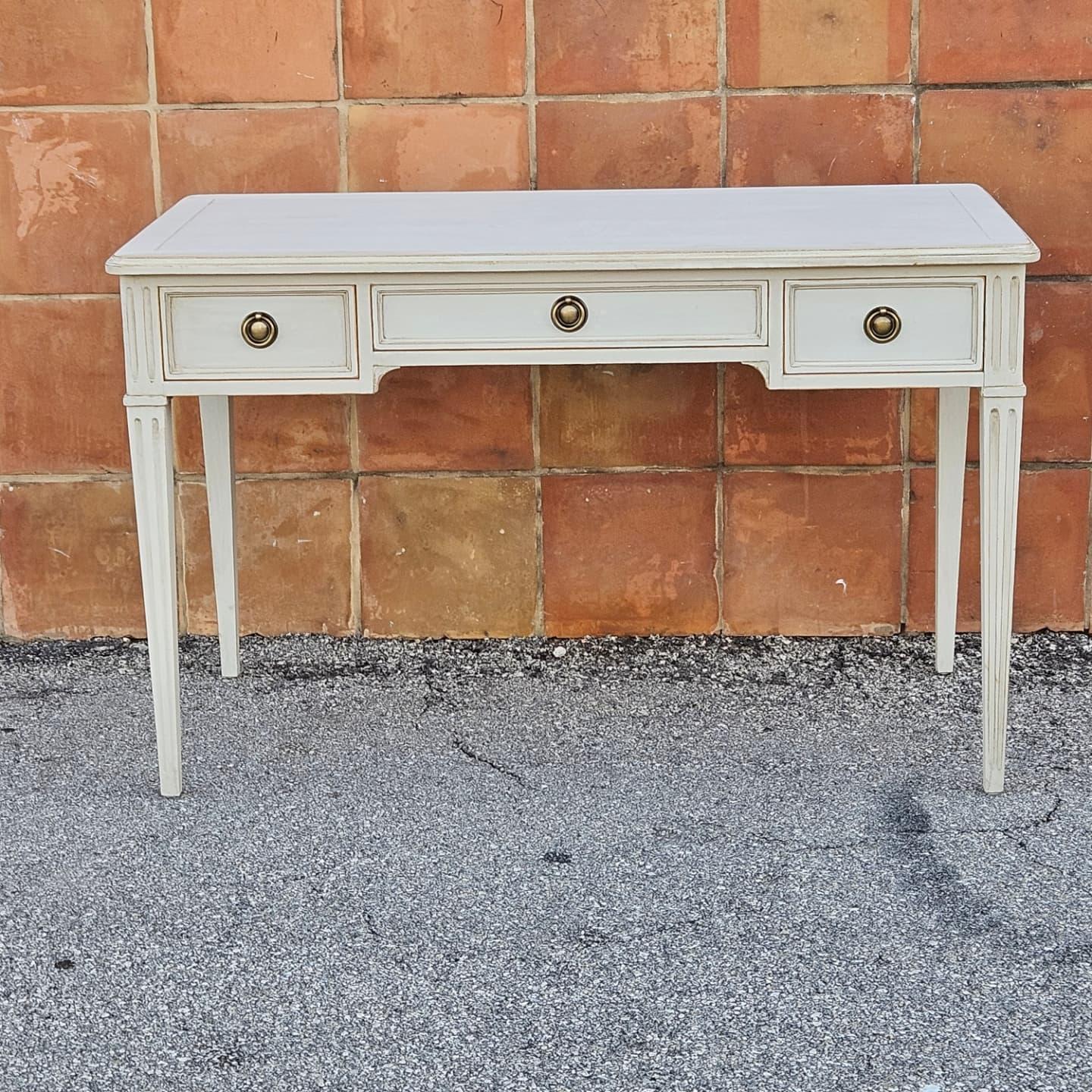 Desk 3 Drawer Swedish Gustavian Style 5