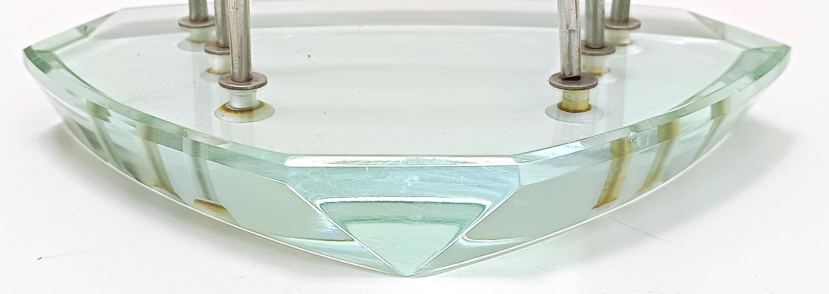 Accessori da scrivania - Porta lettere in vetro acquamarina attr. a Fontana Arte, Italia in vendita 1