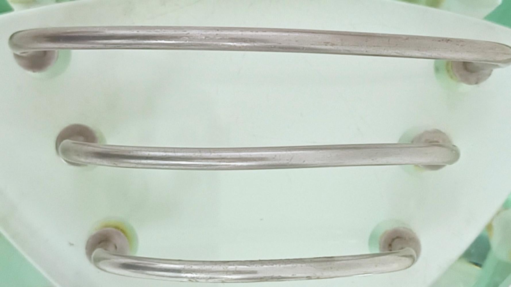 Accessori da scrivania - Porta lettere in vetro acquamarina attr. a Fontana Arte, Italia in vendita 2