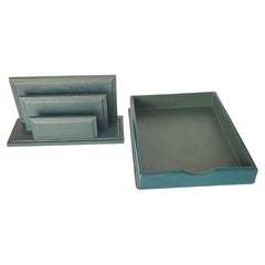 Desk Accessories, Letter Holder by Jacques Adnet and Letter Tray Paper Holder