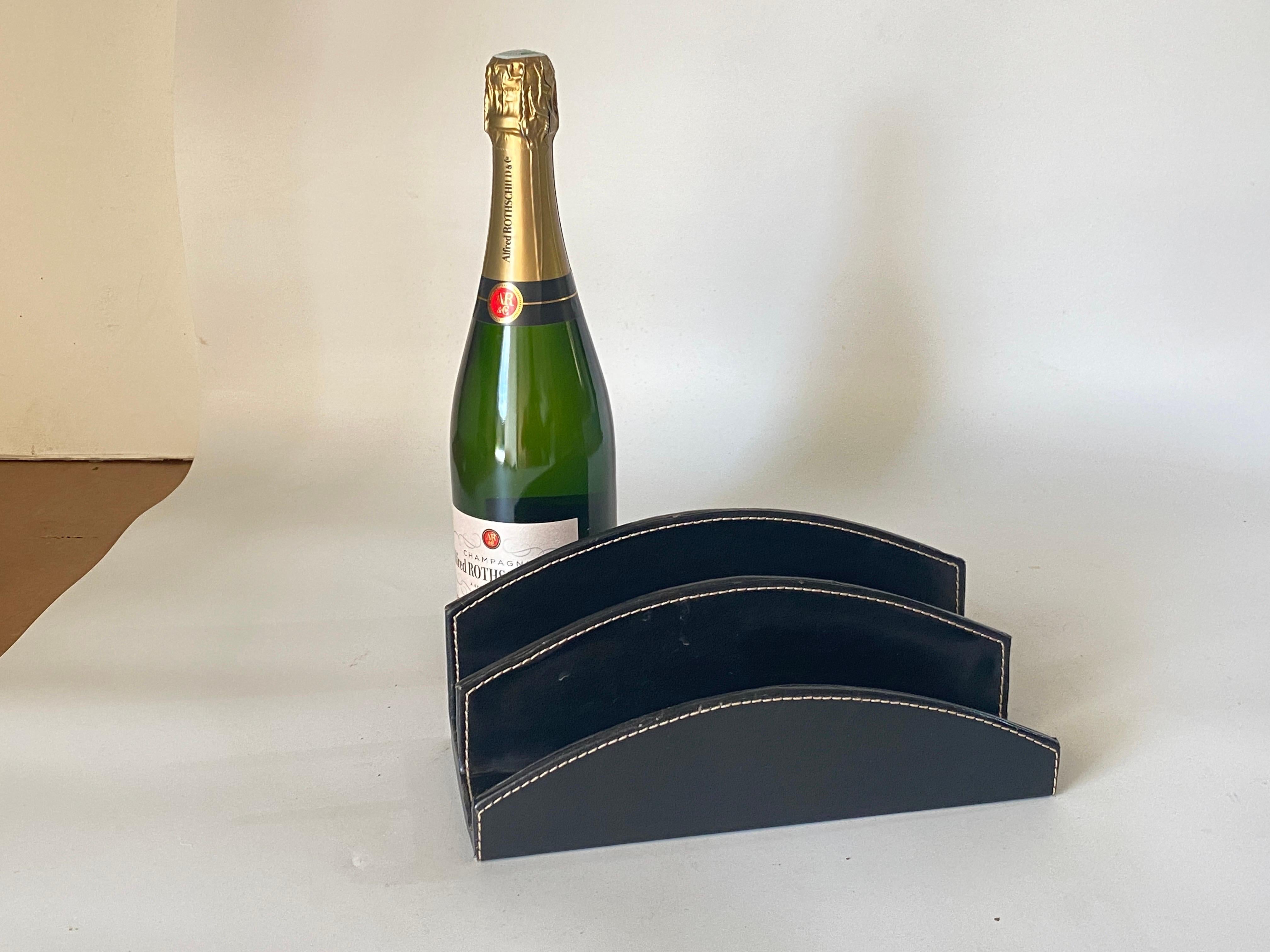 Desk Accessories, Letter Holder by Jacques Adnet, France, 1940 In Good Condition For Sale In Auribeau sur Siagne, FR