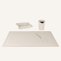 Schreibtisch-Accessoire-Set aus regeneriertem Leder ASCANIO, 4-teilig
