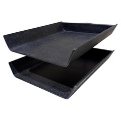 Desk Accessory Designed by Florence Knoll Two-Tier Paper Tray Ebony