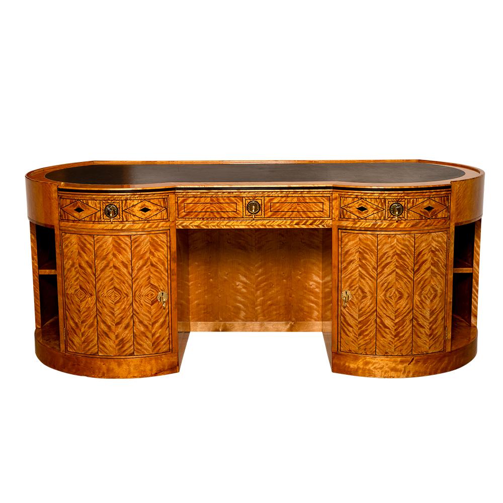 Desk and armchair Bruno Paul Austrian Jugendstil Birch and Pear Wood, circa 1907 manufactured by the Vereinigte Werkstatten fur Kunst im Handwerk Munchen

In 1897, Bruno Paul, along with Richard Riemerschmid and others, founded the Vereinigte