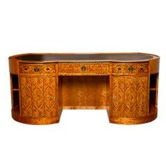 Desk and Armchair Bruno Paul Austrian Jugendstil Birch and Pearwood circa 1907