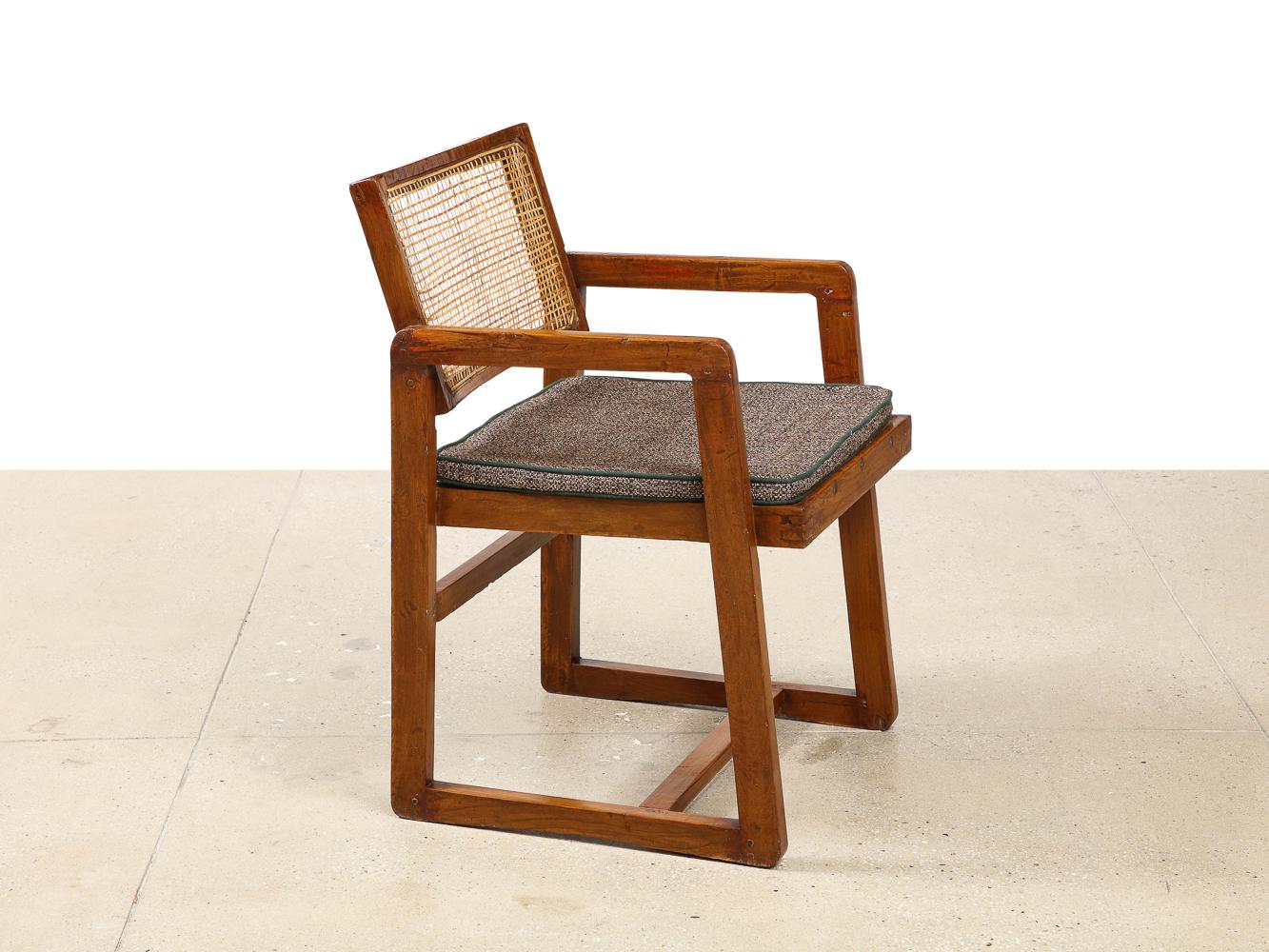 Fabric Desk and Chair by Pierre Jeanneret