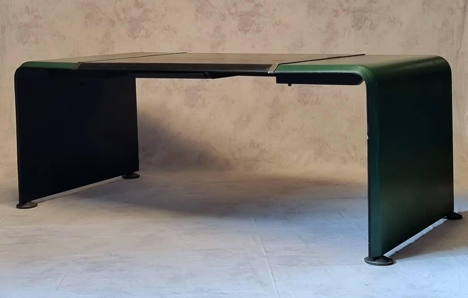Desk And Pedestal By Matteo Grassi, Leather, Ca 1980 2