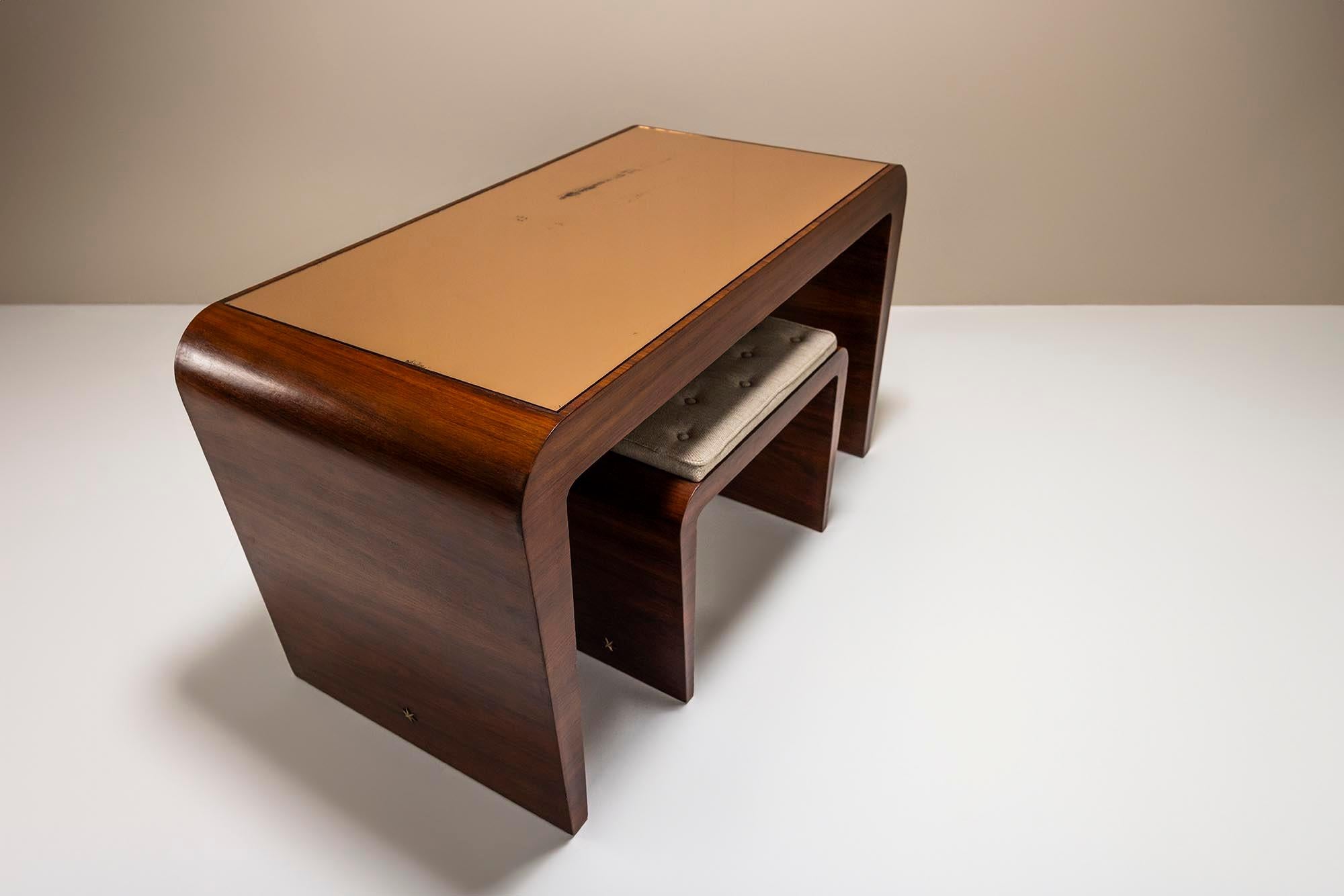 Desk and Stool by Gio Ponti for Fontana Arte, Italy 1938 For Sale 3
