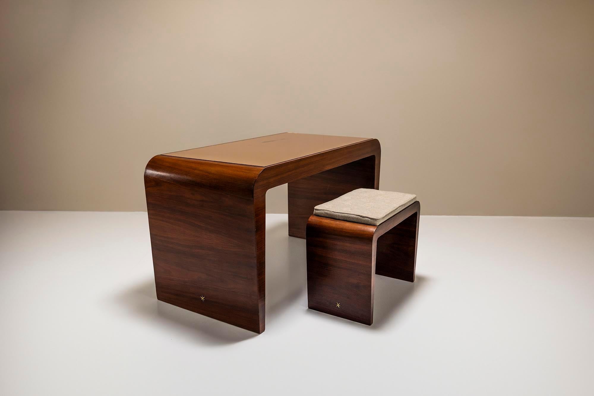 Desk and Stool by Gio Ponti for Fontana Arte, Italy 1938 For Sale 4