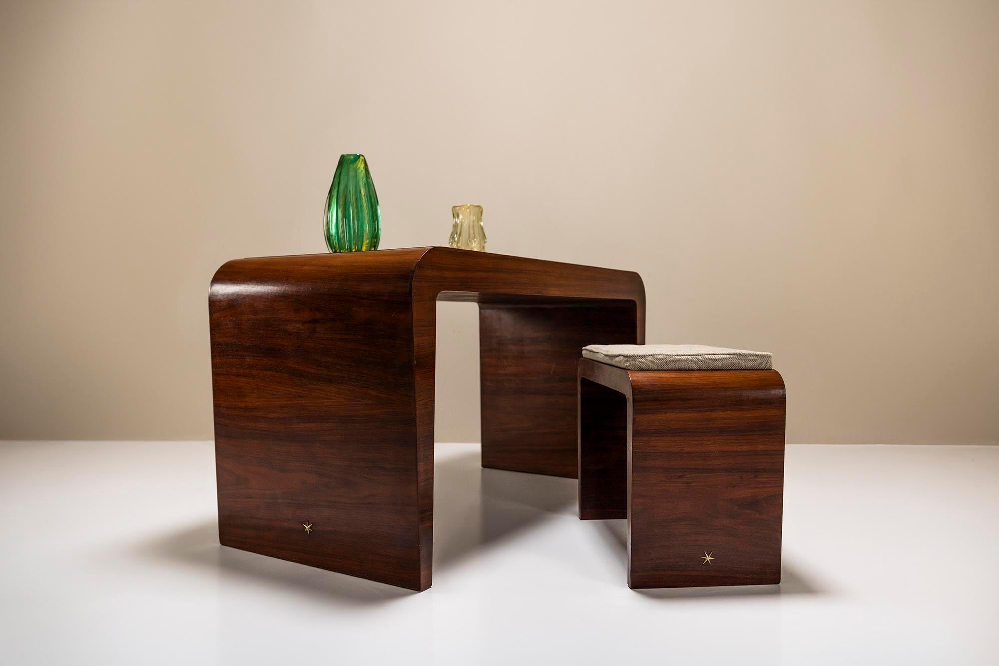 Desk and Stool by Gio Ponti for Fontana Arte, Italy 1938 For Sale 8