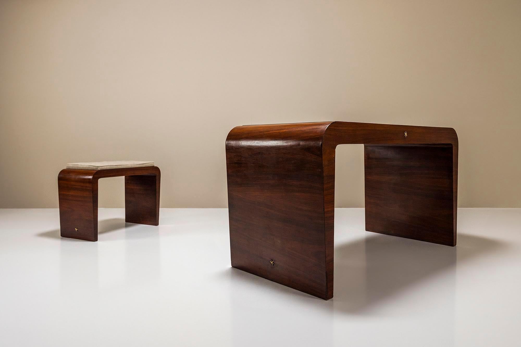 Desk and Stool by Gio Ponti for Fontana Arte, Italy 1938 For Sale 11