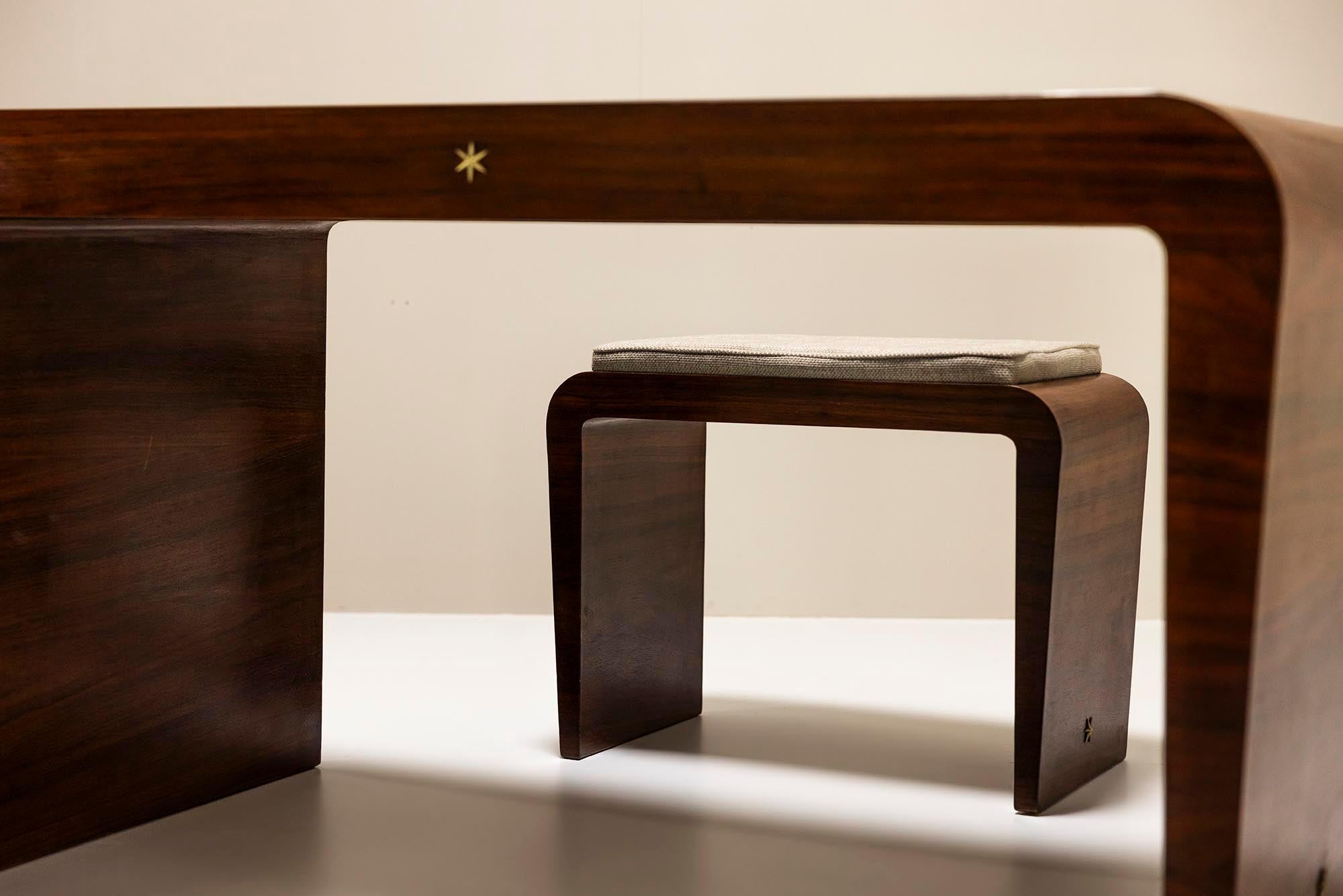 Italian Desk and Stool by Gio Ponti for Fontana Arte, Italy 1938 For Sale