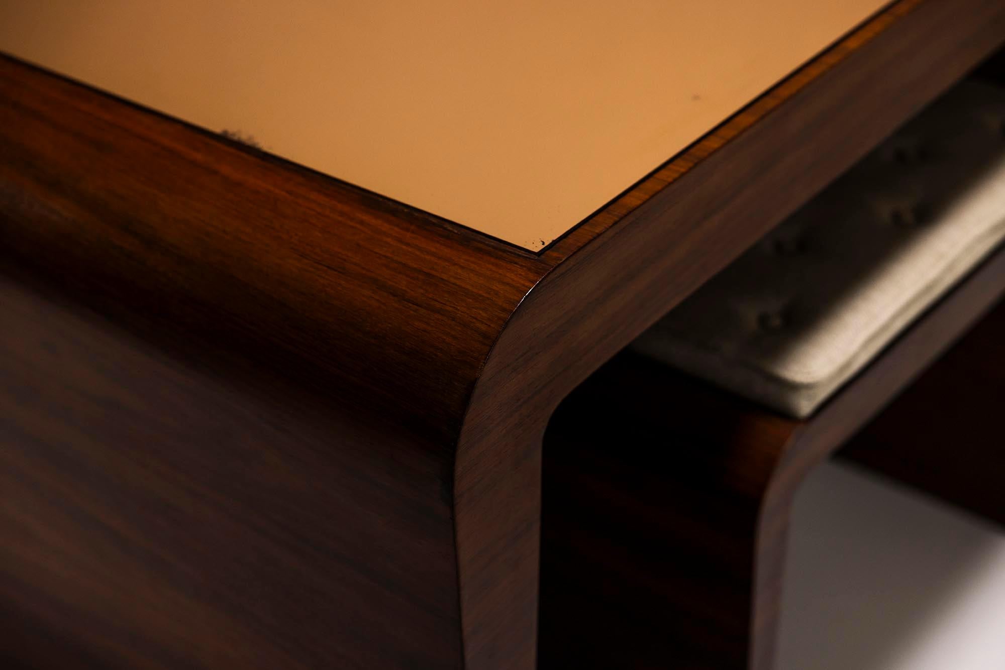 Mid-20th Century Desk and Stool by Gio Ponti for Fontana Arte, Italy 1938 For Sale