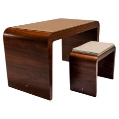 Escritorio y taburete de Gio Ponti para Fontana Arte, Italia 1938