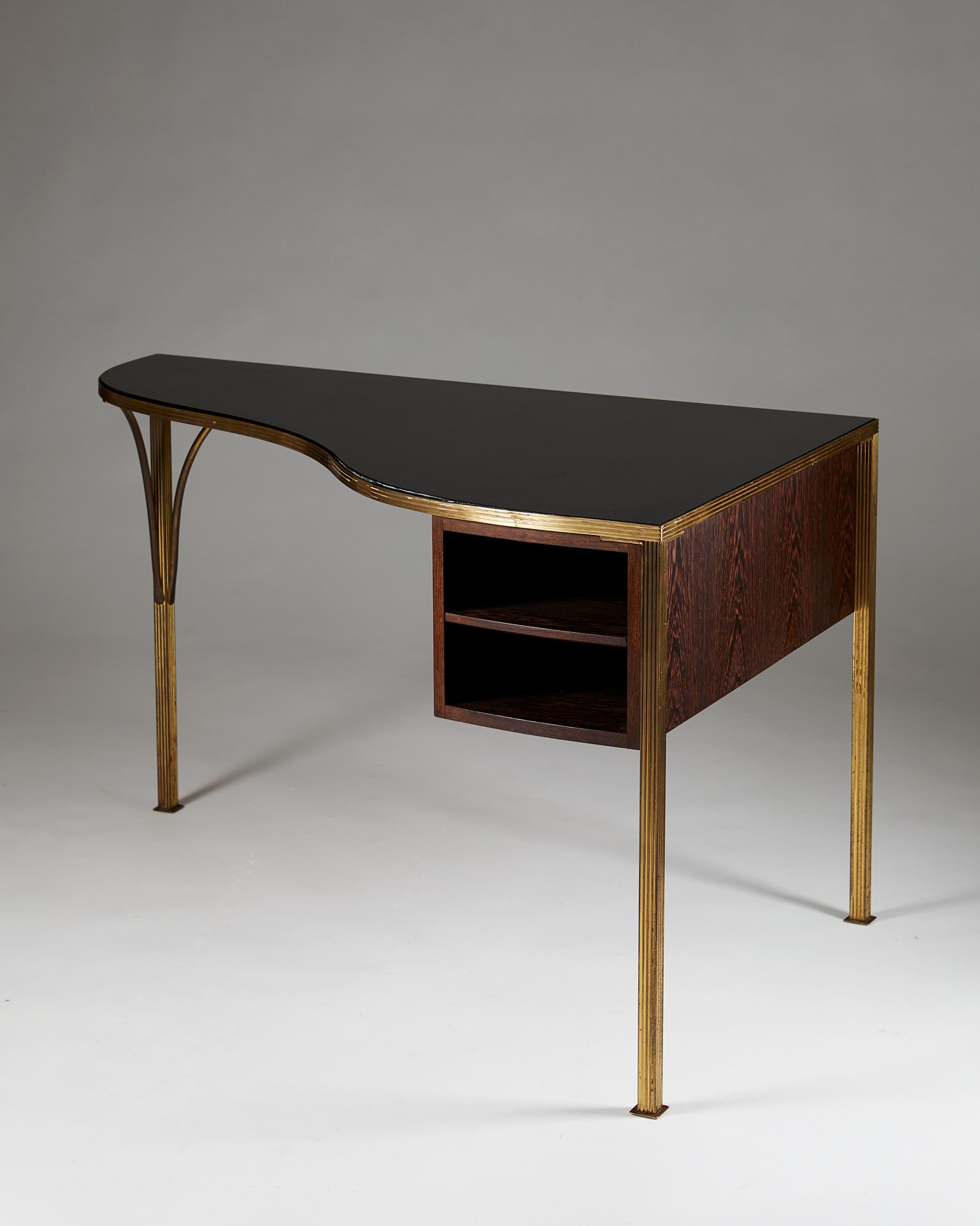 Mid-20th Century Desk, Anonymous for Lysberg, Hansen & Therp, Denmark, 1940s-1950s