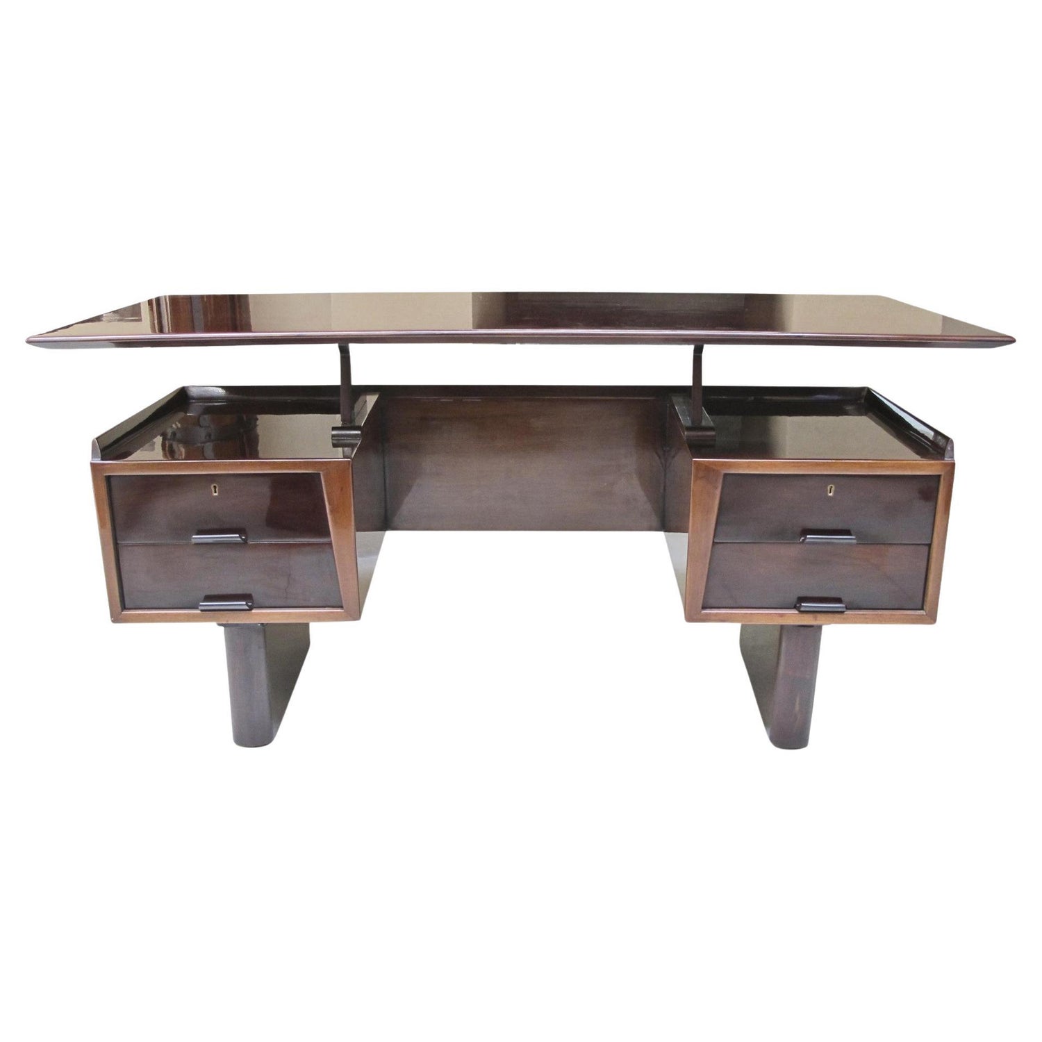 Large 94 Walnut Executive Desk, Office Computer Desk, Industrial Desk,  Solid Walnut Office Desk With Drawers, Home Office Desk -  Norway