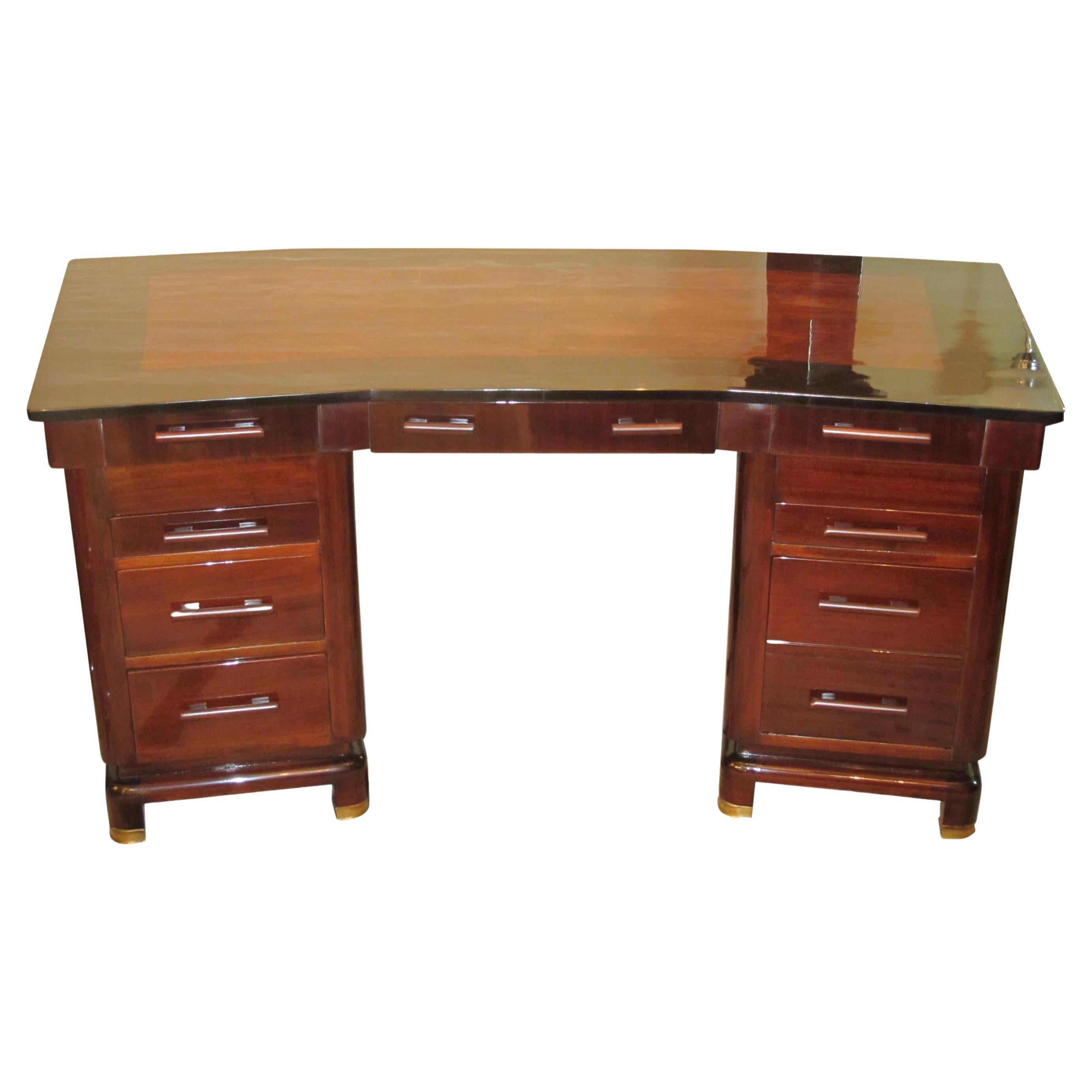 Desk Art Deco in Wood from France 1930 " Free Shipping in Florida "