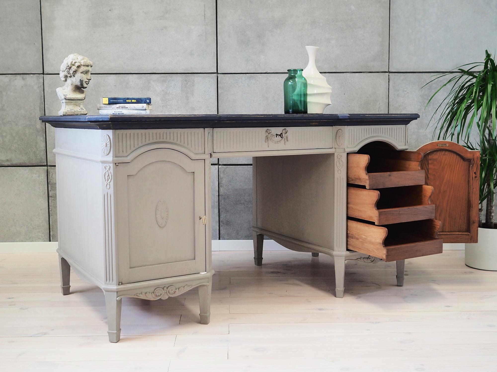 Desk Ash, French Design, Secession In Good Condition For Sale In Szczecin, Zachodniopomorskie