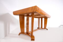 Desk Attr. to Paolo Buffa in Maple and Opaline Glass 1940s