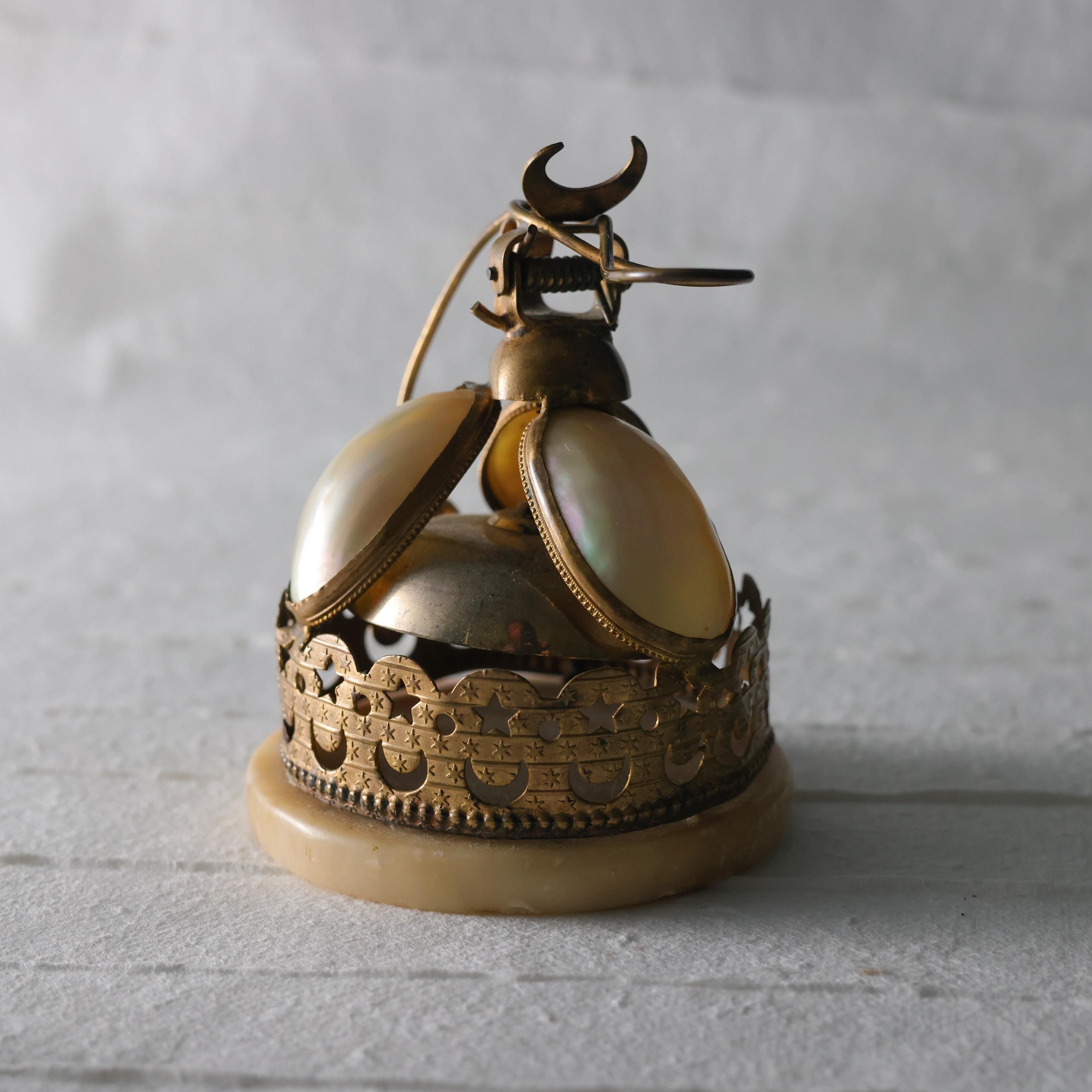 Desk Bell, 1870's French Ormolu, Mother of Pearl, Rare Celestial Motif USA Only For Sale 4