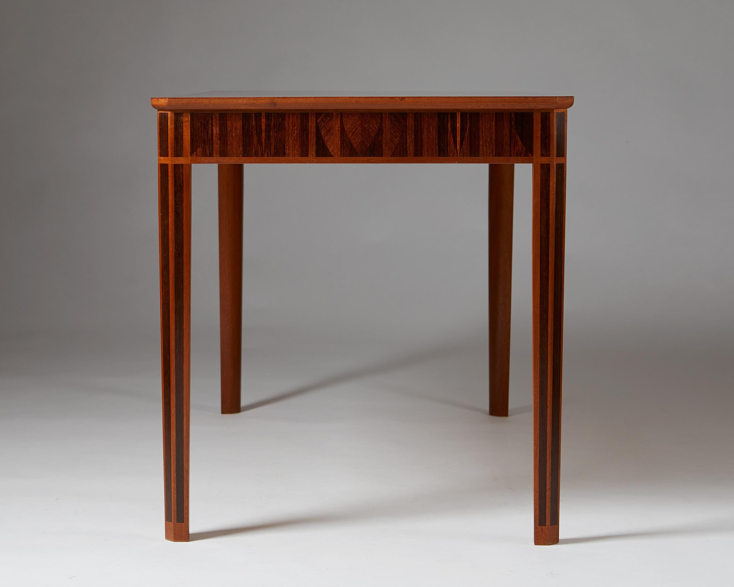 Desk “Bibliofilen”, Designed by Carl Malmsten for Carl Malmsten, Sweden, 1946 In Excellent Condition In Stockholm, SE