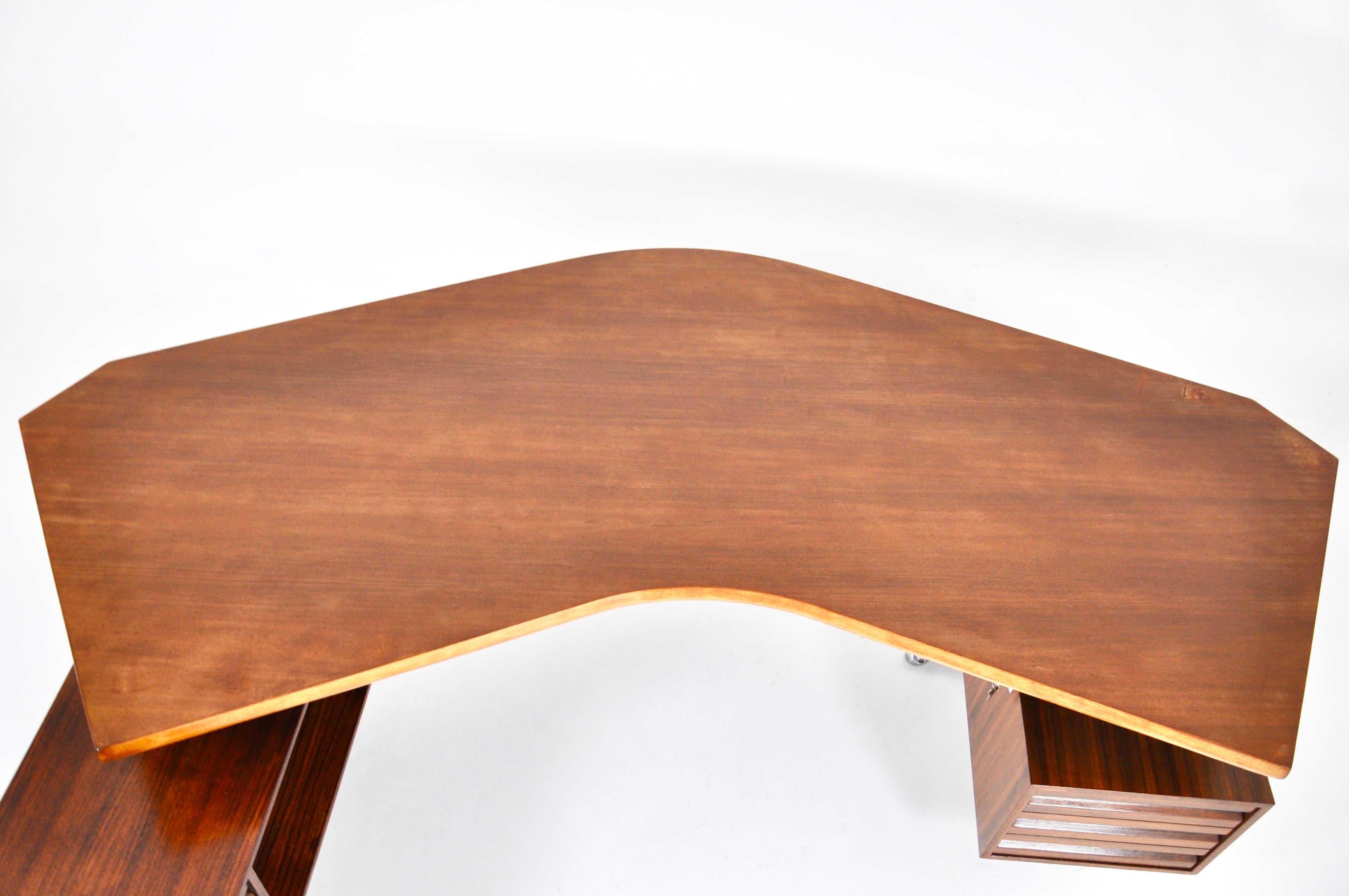 Desk Boomerang by Osvaldo Borsani for Tecno, 1960s 4
