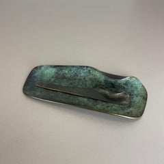 desk Brass Shell Plate and Letter Opener Auböck Hagenauer Era, Germany, 1950s