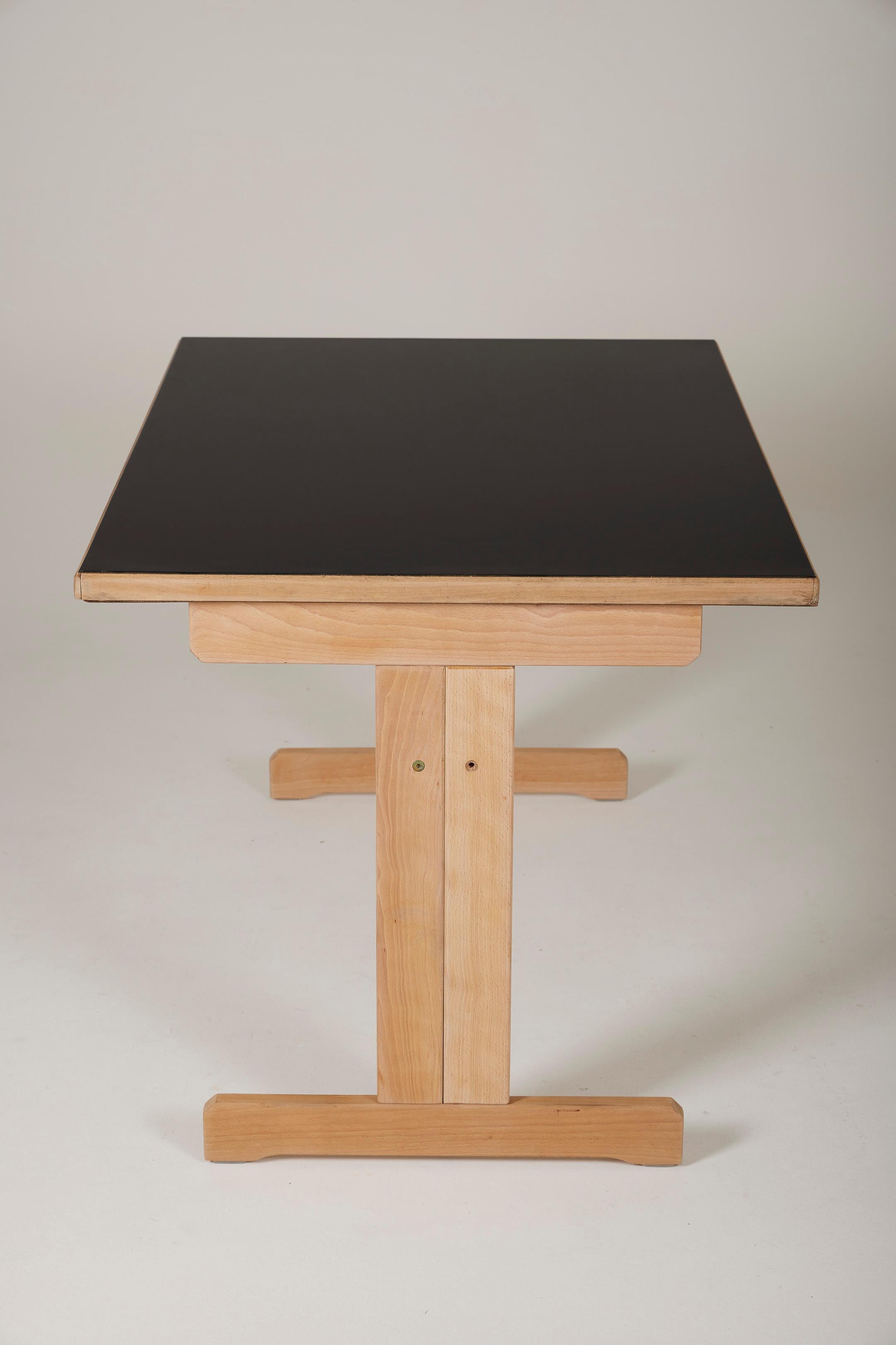 Wood Desk by André Sornay, 1960s