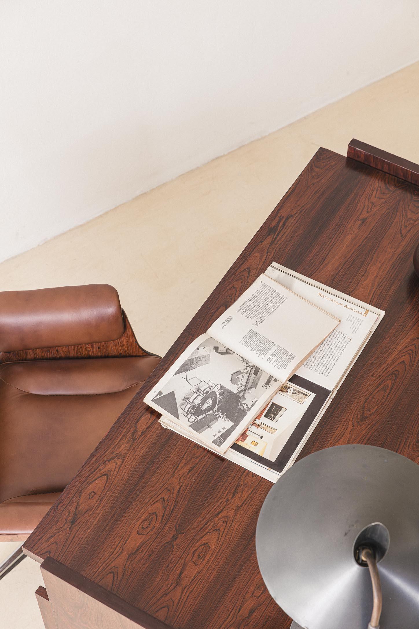 Desk by Celina Decorações, Solid Rosewood, Brazilian Midcentury, 1960s For Sale 3