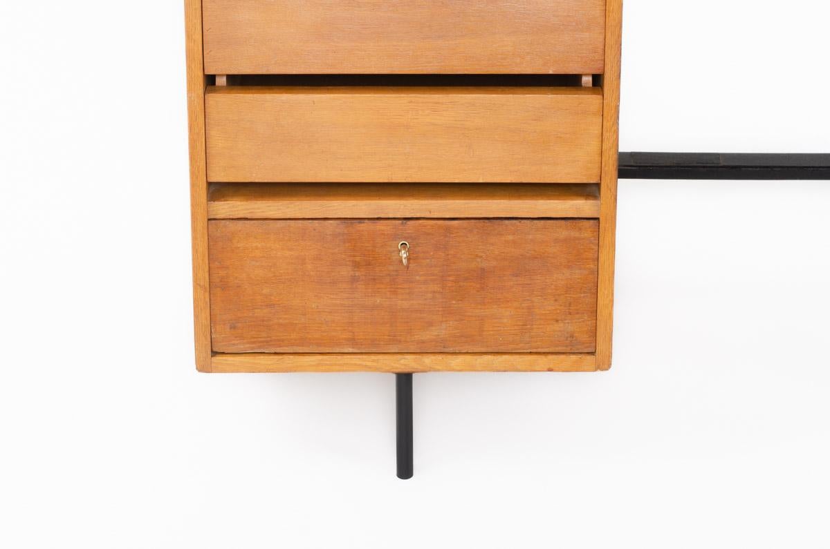 Oak Desk by Claude Vassal for Magasin Pilote 1955