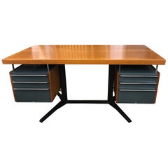 Vintage Desk by Daciano da Costa for Metalurgica da Longra