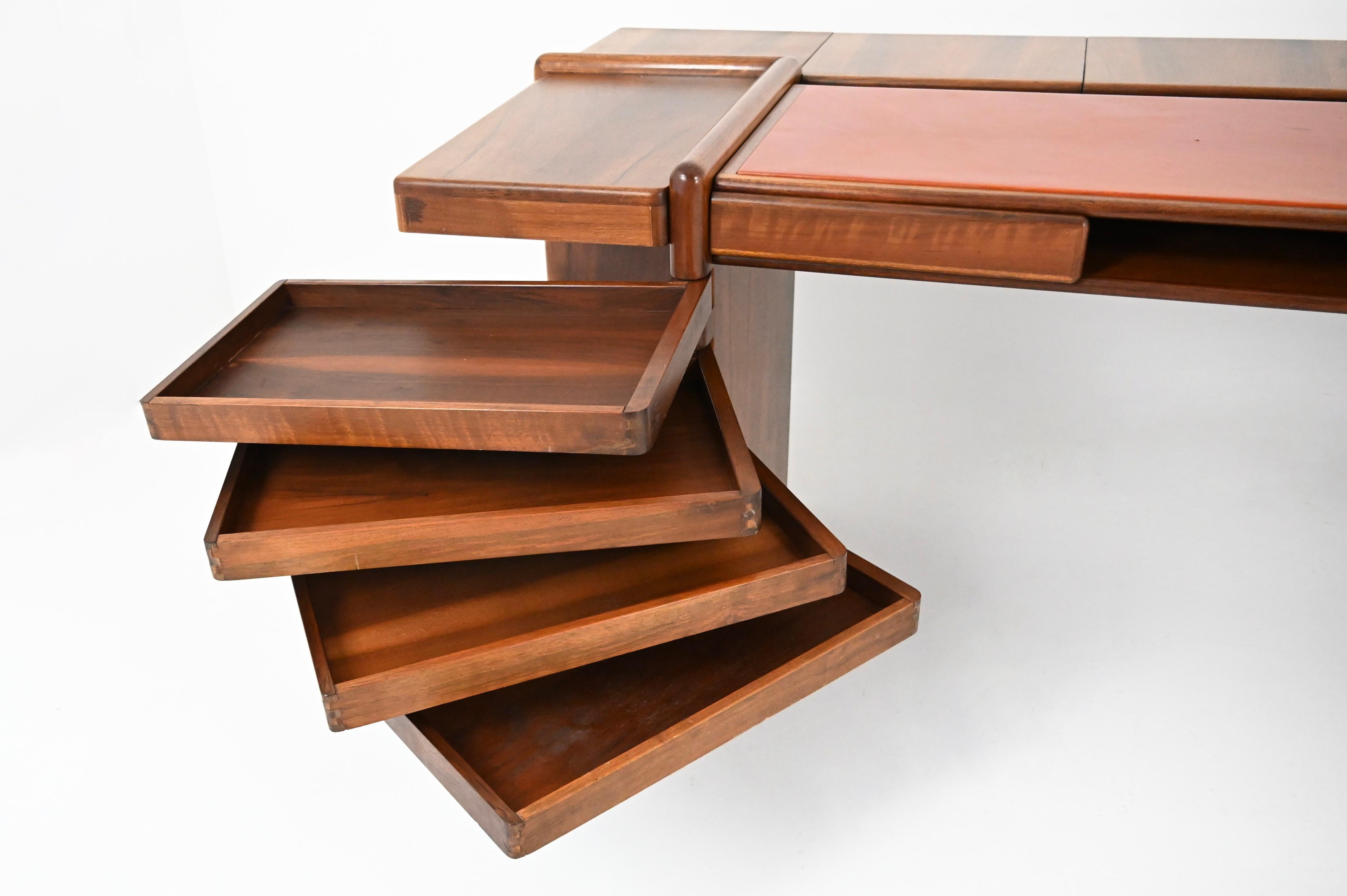 Desk by Fabio Lenci for Bernini, 1970s en venta 4