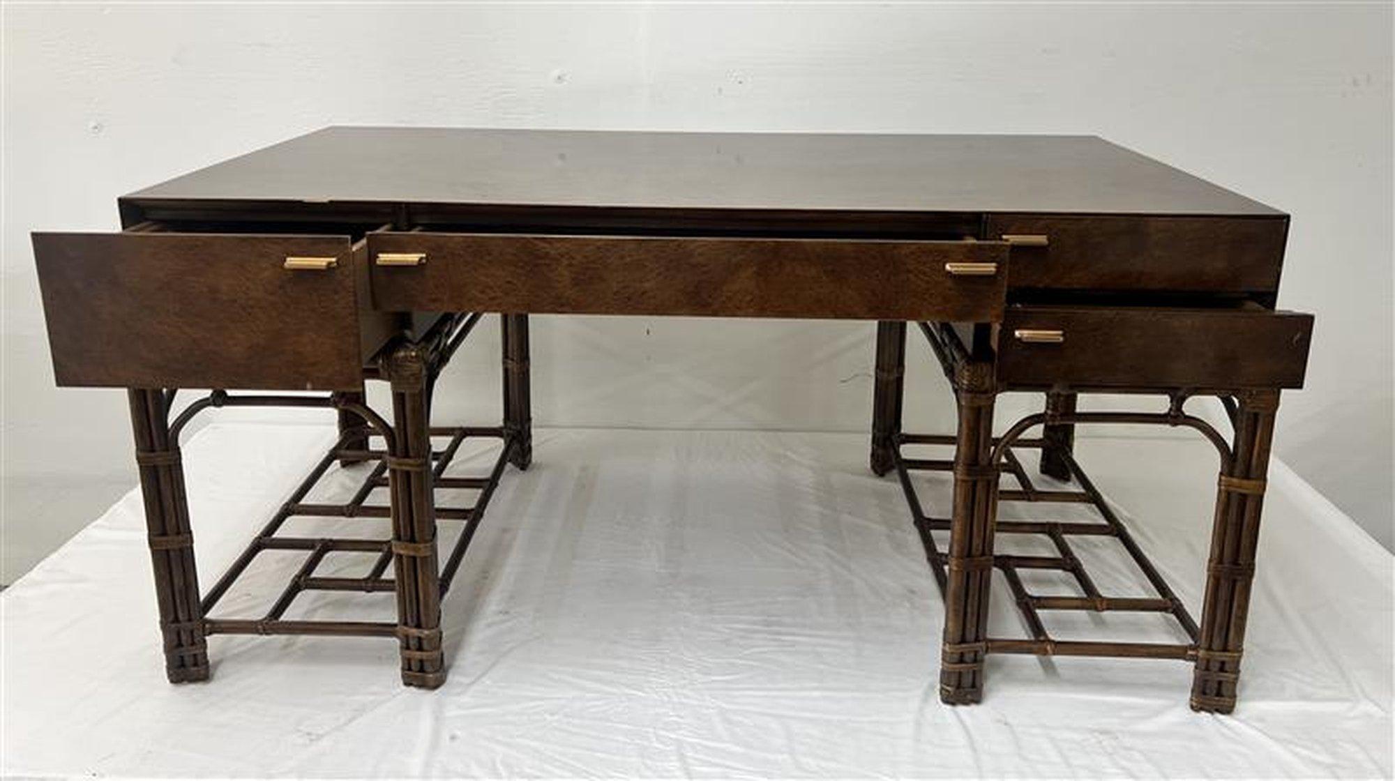 Nickel Desk by Gene York for Henredon