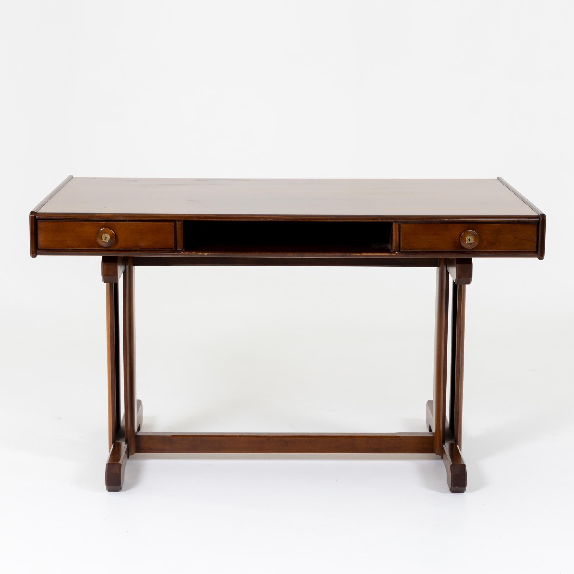 Wood Desk by Gianfranco Frattini for Bernini, Italy, 1950s