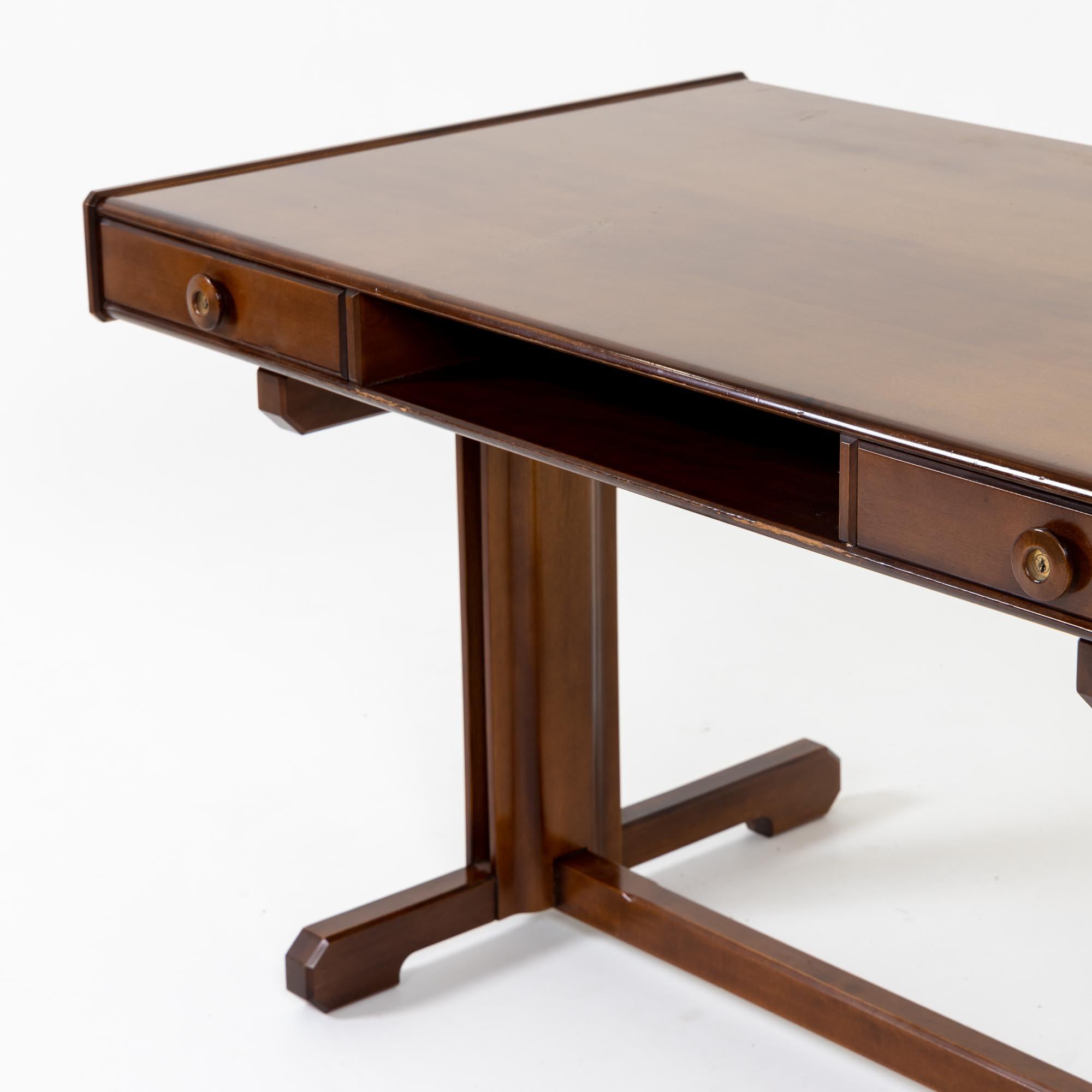 Wood Desk by Gianfranco Frattini for Bernini, Italy 1950s