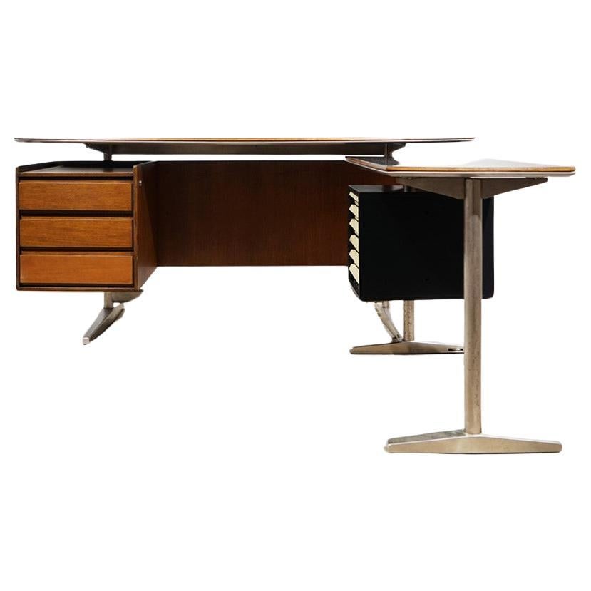 Desk by Gio Ponti and Alberto Rosselli, Rima Padova, Italy, circa 1955 For Sale