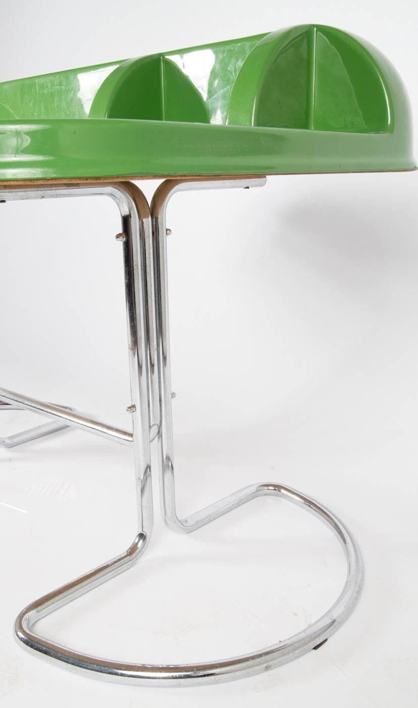 Rare green vintage desk by Giotto Stoppino.