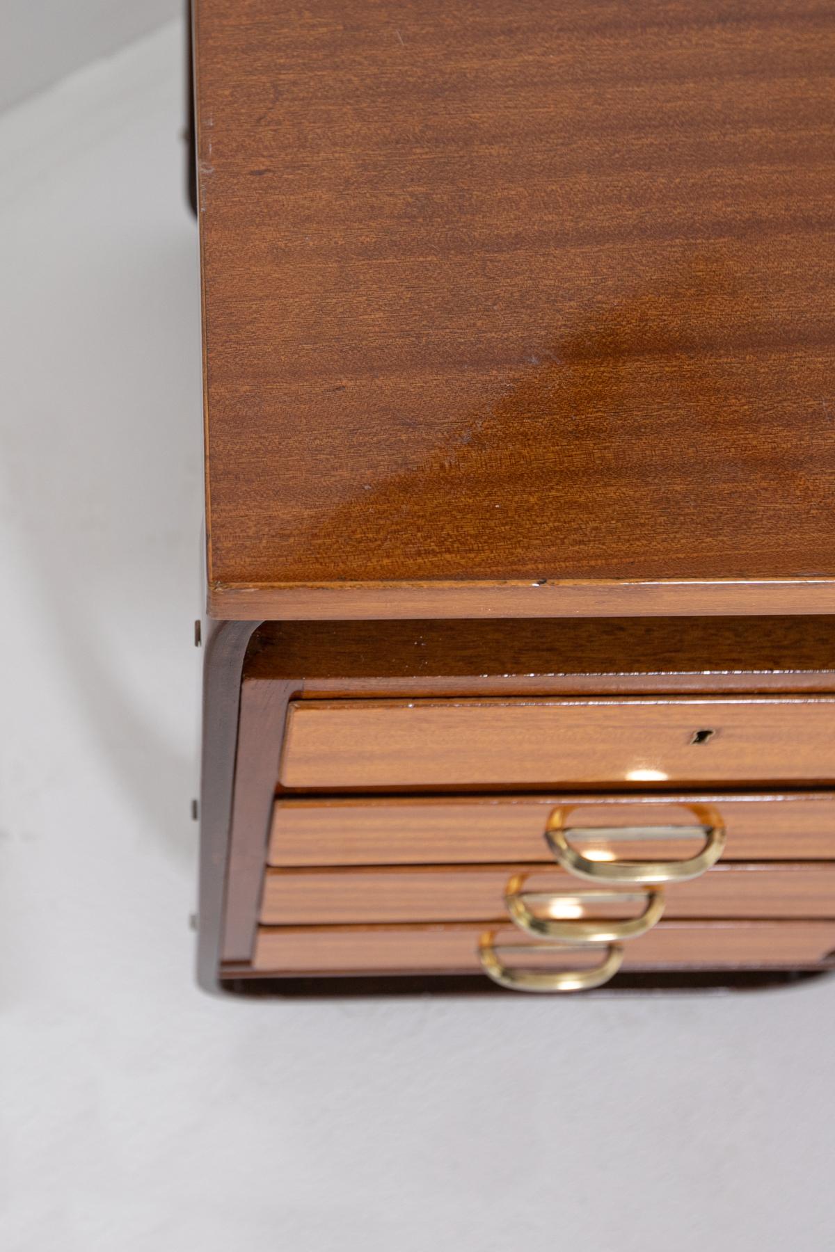 Desk by Giuseppe Pagano in Brass and Wood, 1940s 9