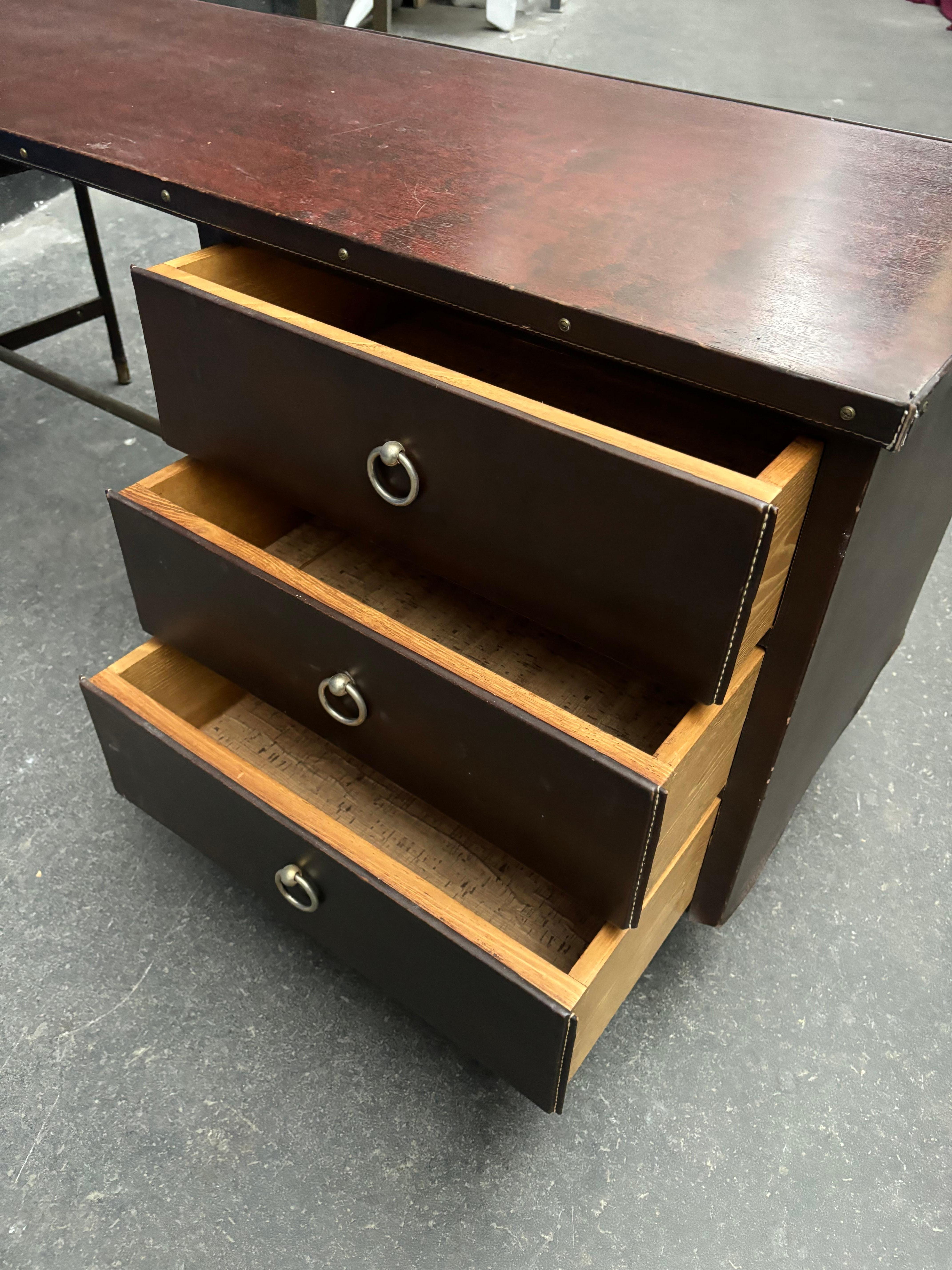 Scrivania di Jacques Adnet in vendita 9